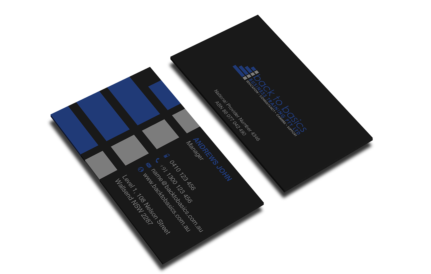 Visitenkarten-Design von Mango Media für Back to Basics Business Training | Design #16293250