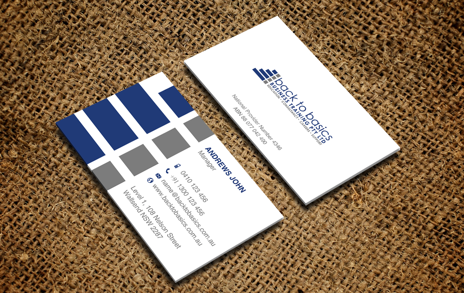 Business Card Design by Mango Media for Back to Basics Business Training | Design #16337951