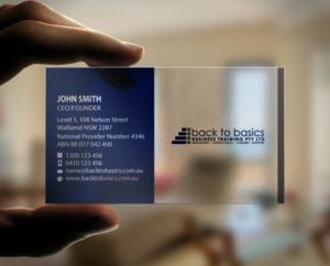 Visitenkarten-Design von Brand aid für Back to Basics Business Training | Design #16219860