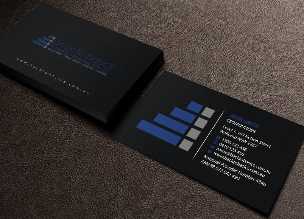 Business Card Design by Brand aid for Back to Basics Business Training | Design #16220127