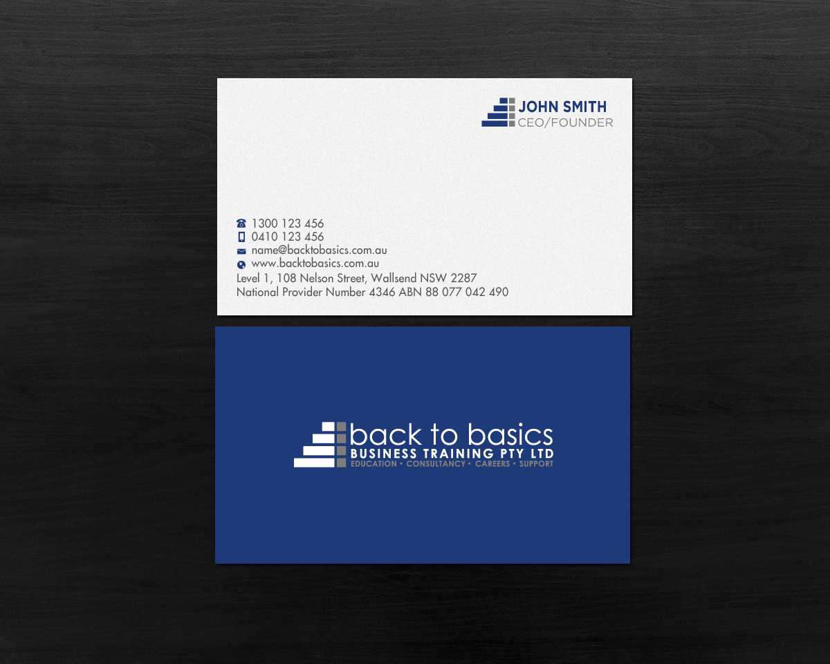 Business Card Design by Brand aid for Back to Basics Business Training | Design #16220136