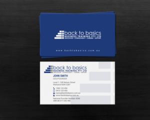 Visitenkarten-Design von chandrayaan.creative für Back to Basics Business Training | Design: #16219456