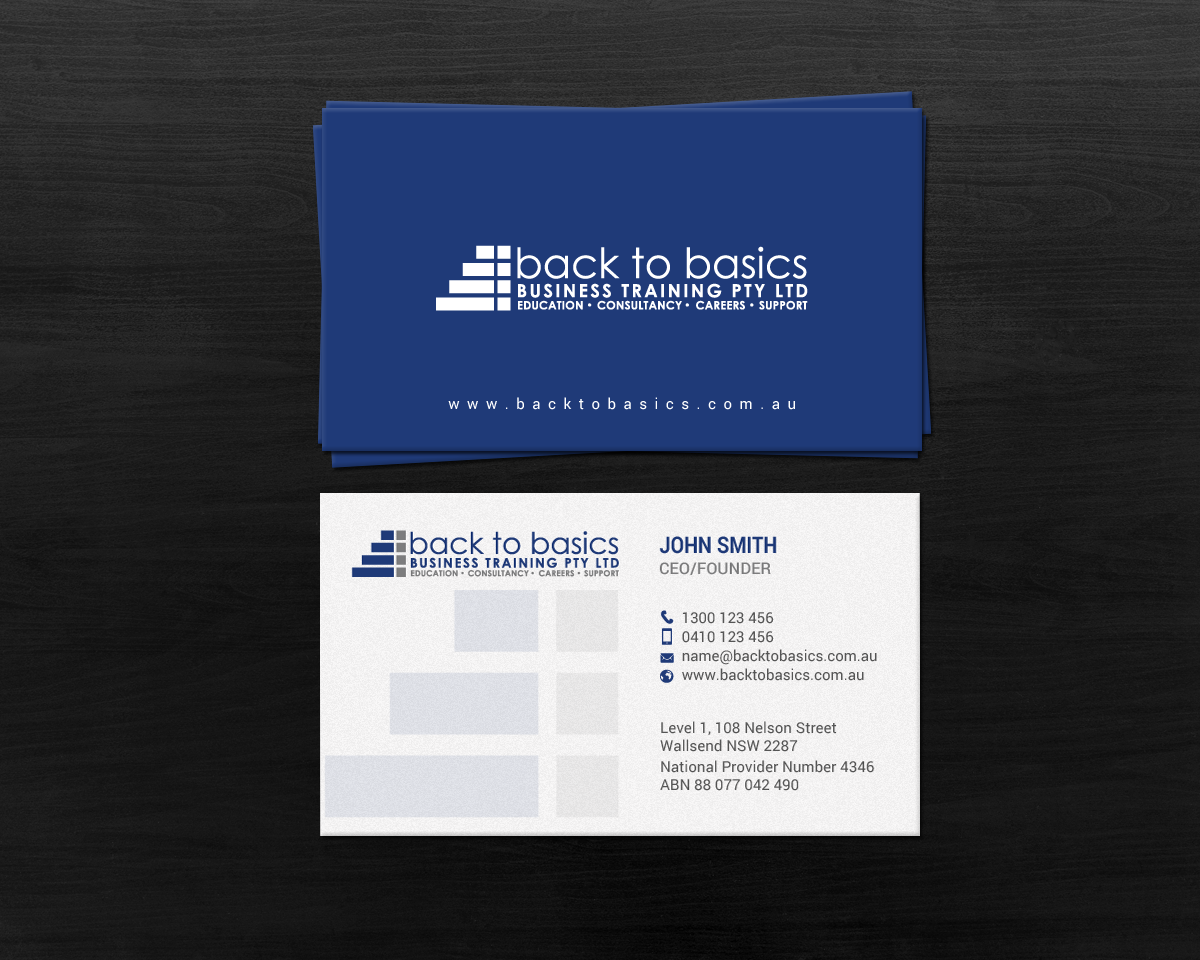 Visitenkarten-Design von chandrayaan.creative für Back to Basics Business Training | Design #16219459