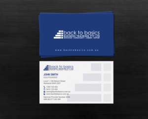 Business Card Design by chandrayaan.creative for Back to Basics Business Training | Design: #16219460