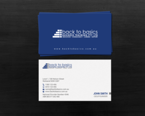Business Card Design by chandrayaan.creative for Back to Basics Business Training | Design: #16219466