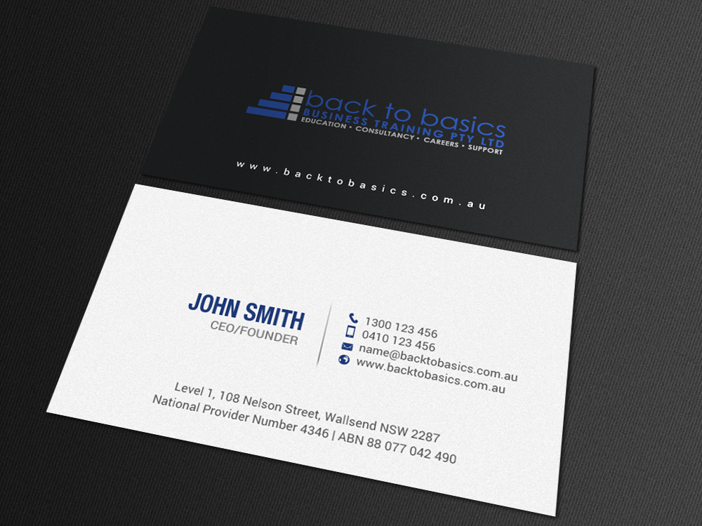 Business Card Design by chandrayaan.creative for Back to Basics Business Training | Design #16219475