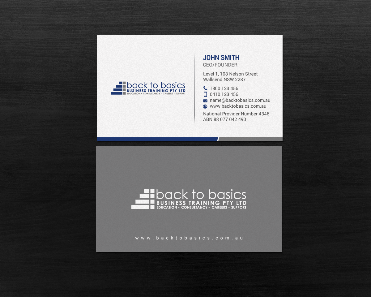 Business Card Design by chandrayaan.creative for Back to Basics Business Training | Design #16219479