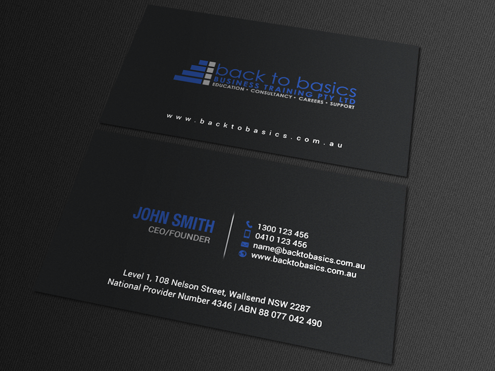 Business Card Design by chandrayaan.creative for Back to Basics Business Training | Design #16219480