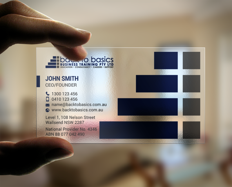 Visitenkarten-Design von chandrayaan.creative für Back to Basics Business Training | Design #16219482