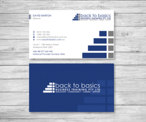 Visitenkarten-Design von Graphic Flame für Back to Basics Business Training | Design: #16350401