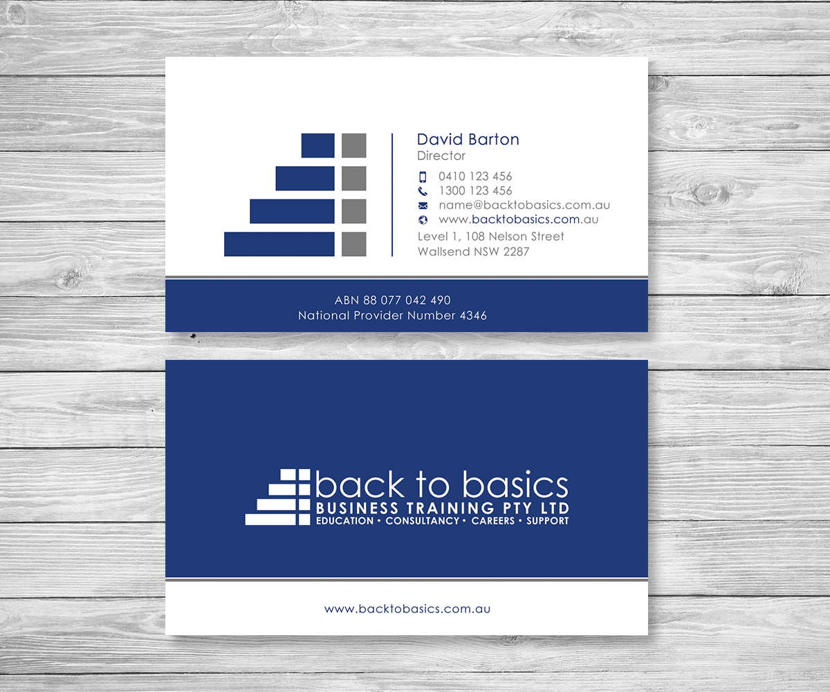 Business Card Design by Graphic Flame for Back to Basics Business Training | Design #16350414