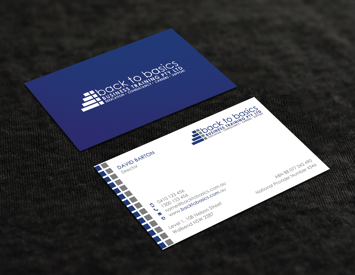 Visitenkarten-Design von Graphic Flame für Back to Basics Business Training | Design #16350416