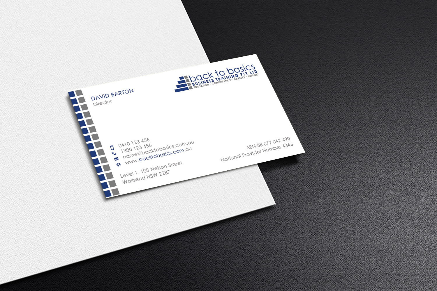 Visitenkarten-Design von Graphic Flame für Back to Basics Business Training | Design #16350475