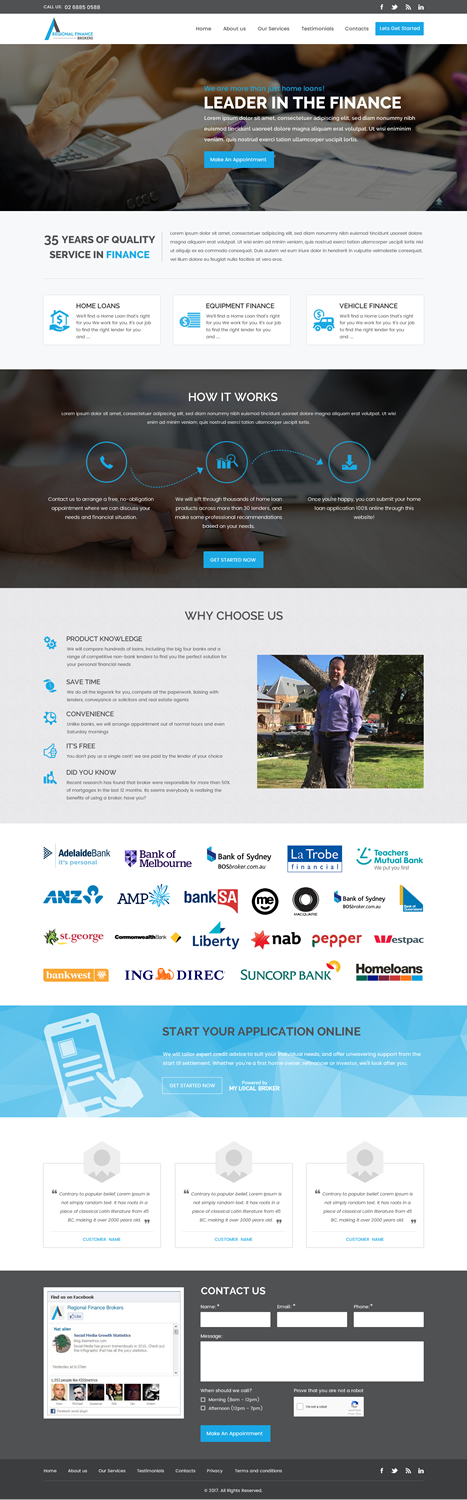 Web Design by SONA for Regional Finance Brokers | Design #16278209