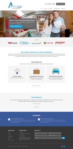 Web Design par pb pour Regional Finance Brokers | Design : #16209141