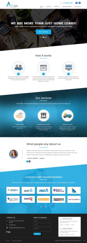 Web Design par pb pour Regional Finance Brokers | Design : #16209149