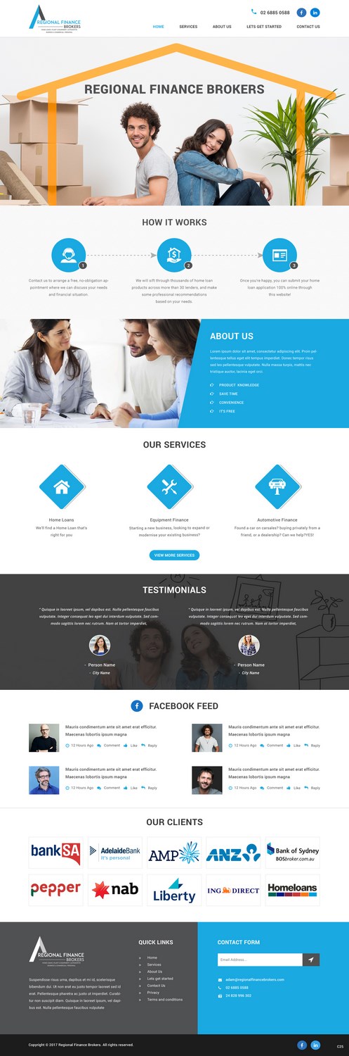 Web Design par pb pour Regional Finance Brokers | Design #16209159