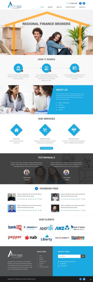 Web Design par pb pour Regional Finance Brokers | Design : #16209159