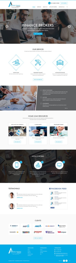 Web Design par pb pour Regional Finance Brokers | Design : #16209160