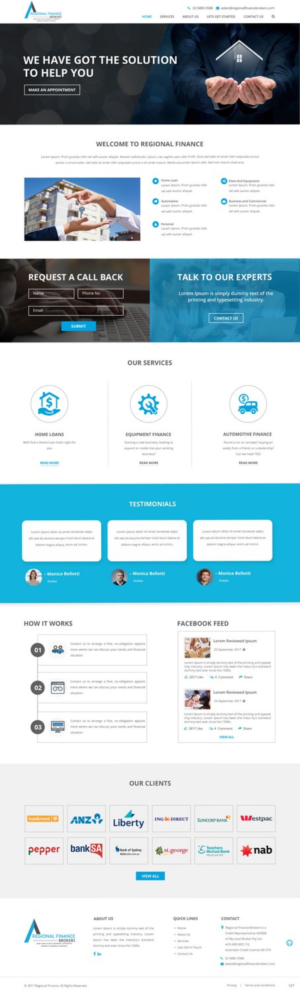 Web Design par pb pour Regional Finance Brokers | Design : #16209161