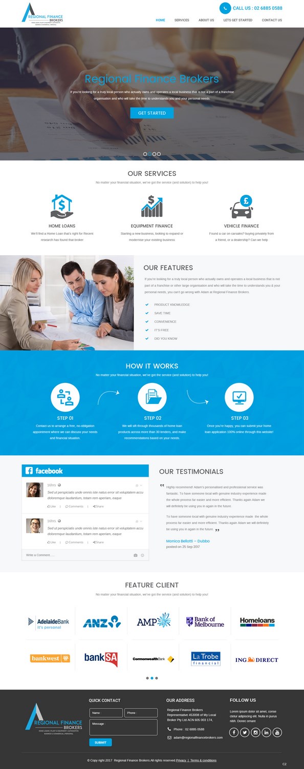 Web Design par pb pour Regional Finance Brokers | Design #16209162