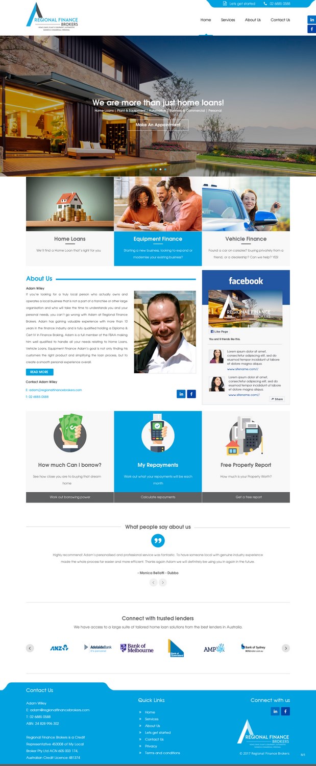 Web Design by pb for Regional Finance Brokers | Design #16209165