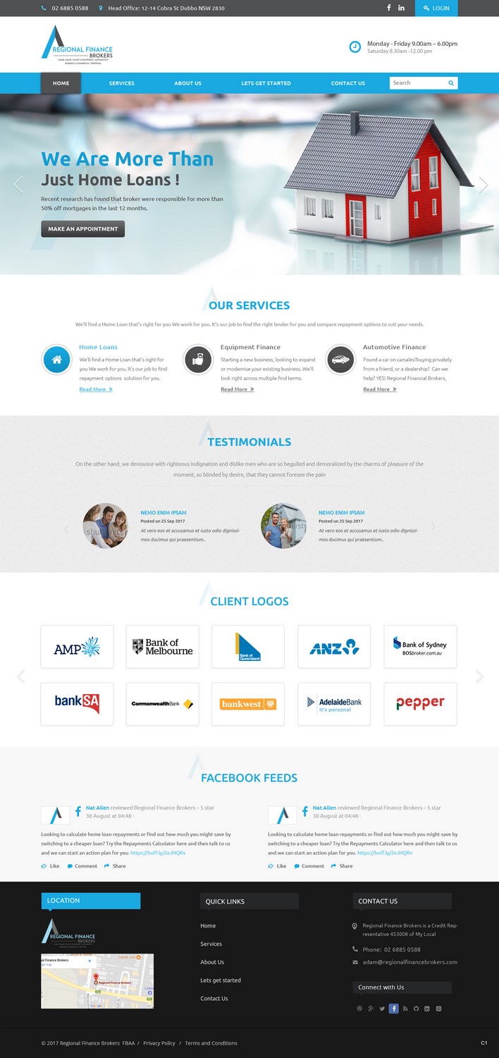Web Design par pb pour Regional Finance Brokers | Design #16209167