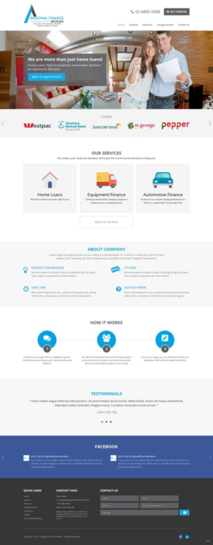 Web Design par pb pour Regional Finance Brokers | Design : #16294828