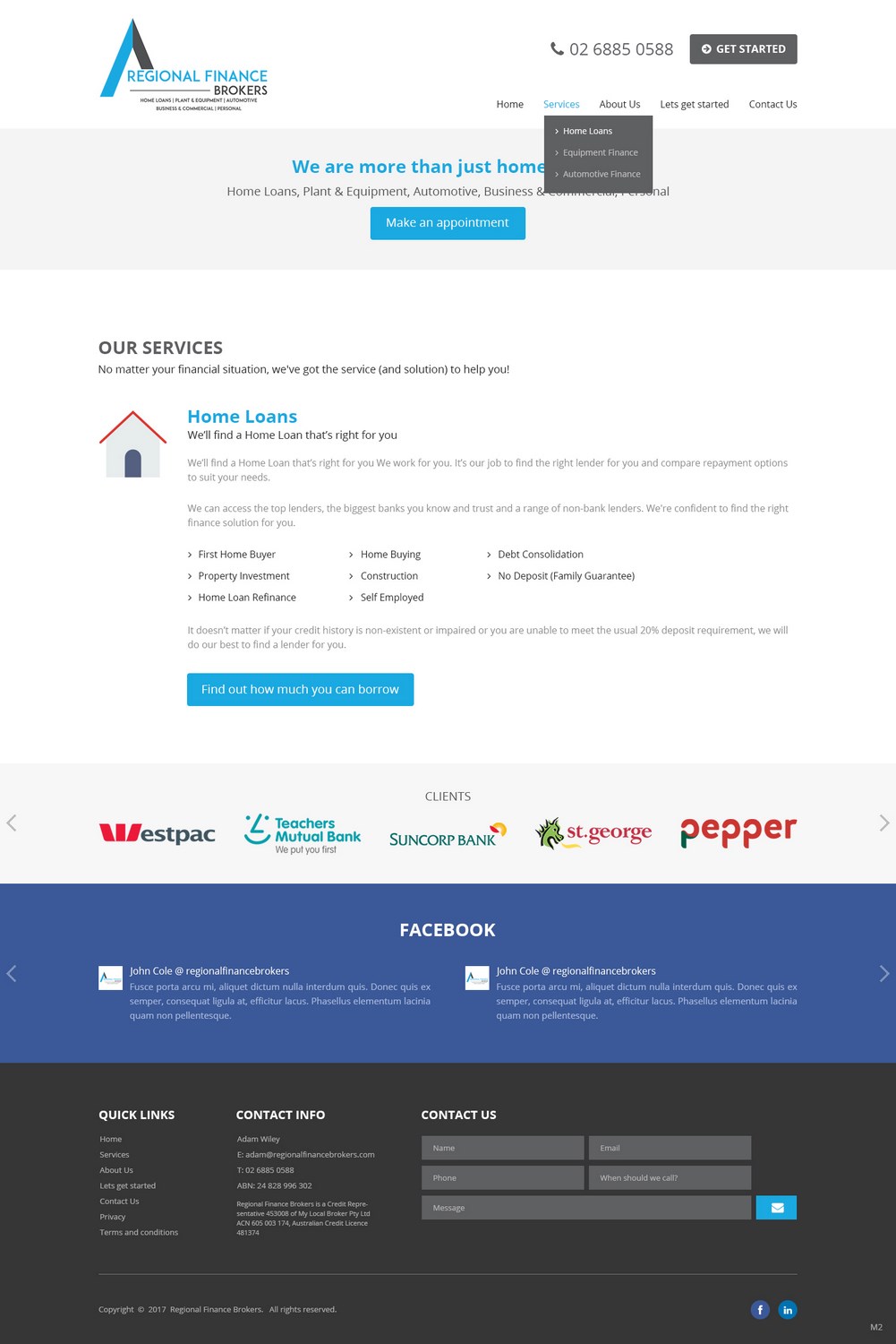 Web Design par pb pour Regional Finance Brokers | Design #16331622