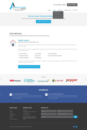 Web Design par pb pour Regional Finance Brokers | Design : #16331622
