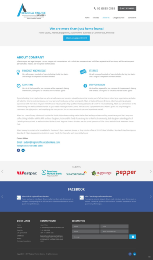 Web Design par pb pour Regional Finance Brokers | Design : #16331631