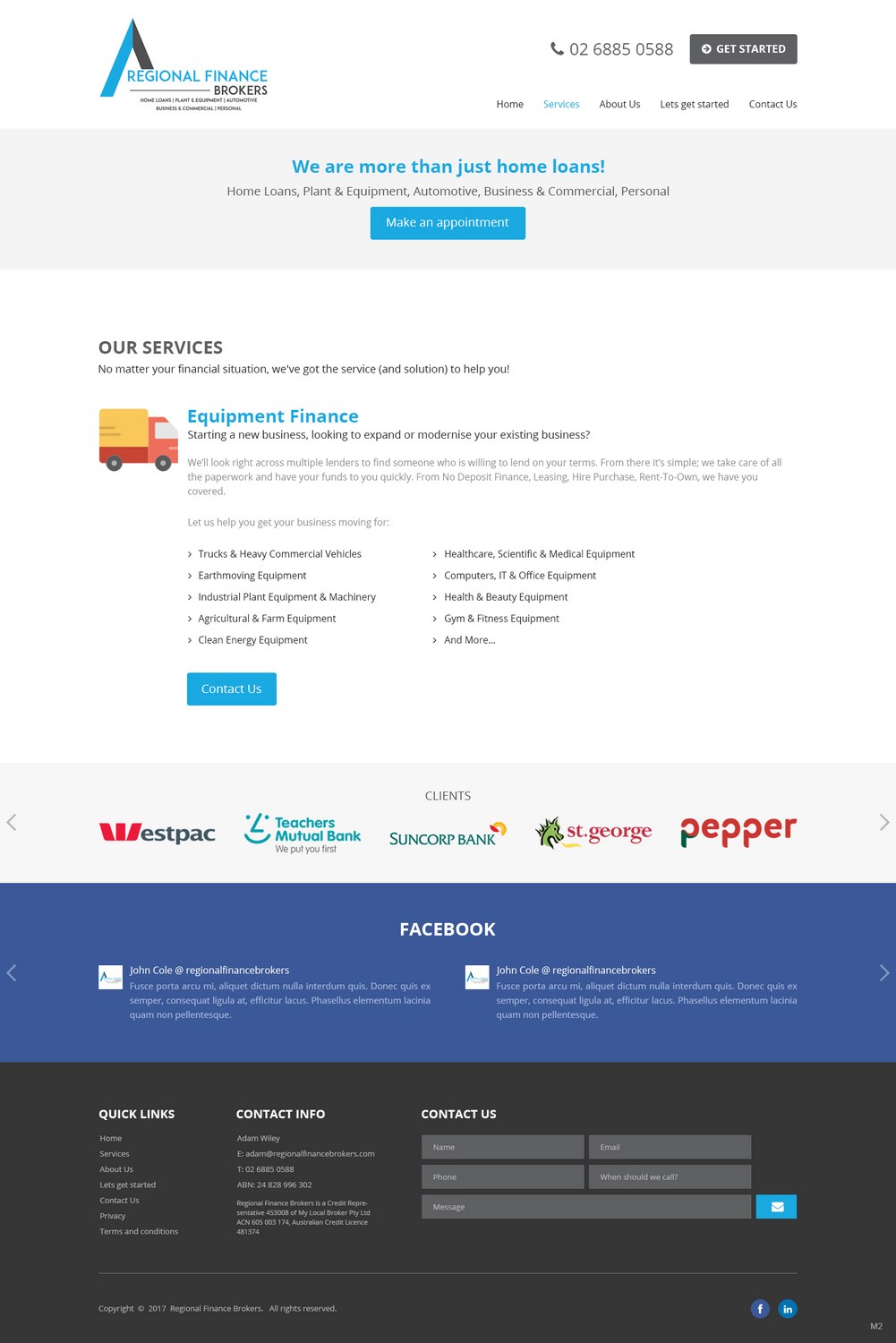 Web Design par pb pour Regional Finance Brokers | Design #16331632