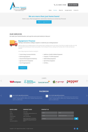 Web Design par pb pour Regional Finance Brokers | Design : #16331632