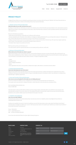 Web Design par pb pour Regional Finance Brokers | Design : #16331633