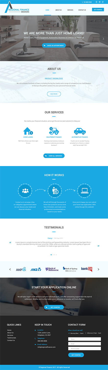 Web-Design von PD Studios für Regional Finance Brokers | Design #16256292