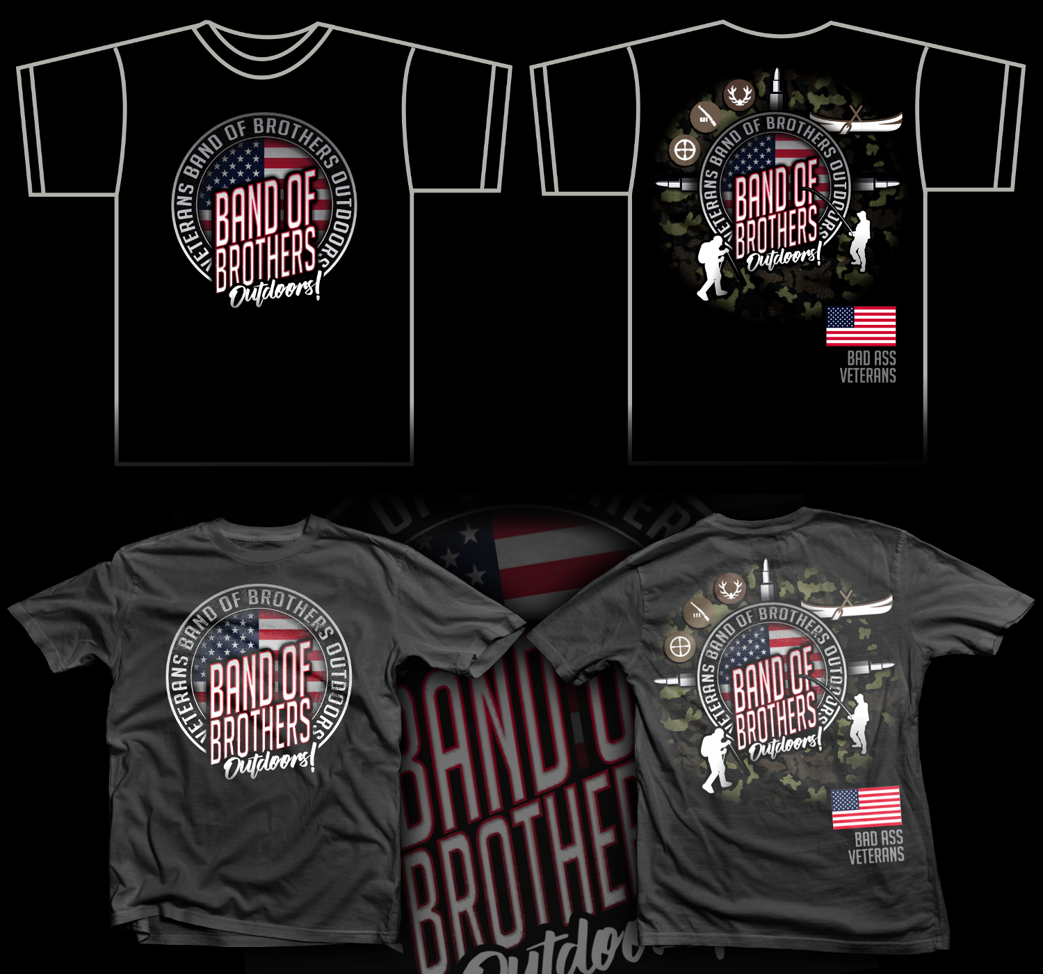 T-shirt Design by Patoxex for Band of Brothers Outdoors | Design #16203427