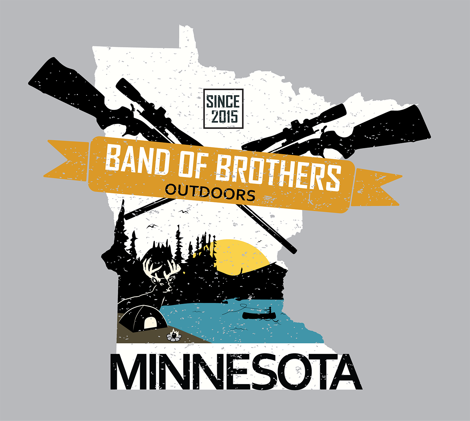 T-shirt Design by Julie Buell for Band of Brothers Outdoors | Design #16248509