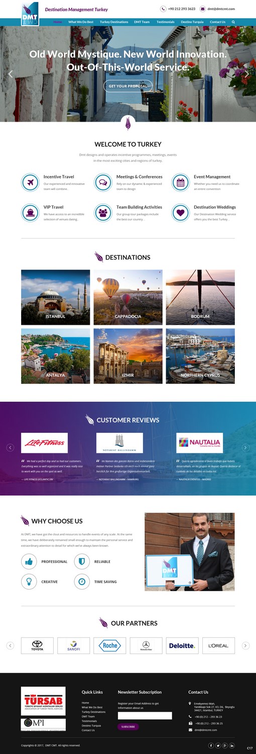 Web Design by pb for DMT DESTINATION MANAGEMENT TR | Design #16234062