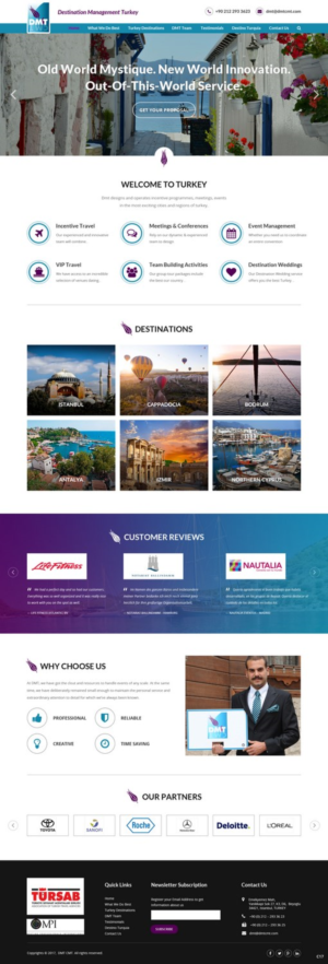 Web Design by pb for DMT DESTINATION MANAGEMENT TR | Design: #16234062