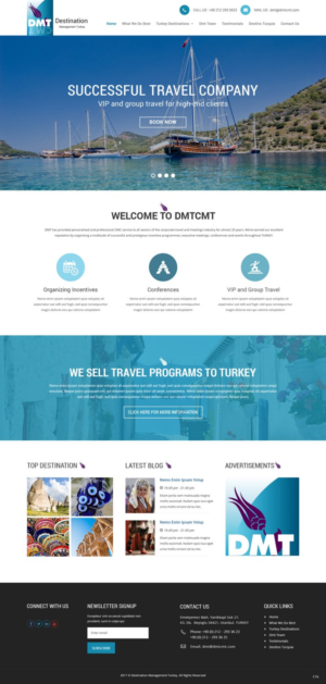 Web Design by pb for DMT DESTINATION MANAGEMENT TR | Design: #16234063