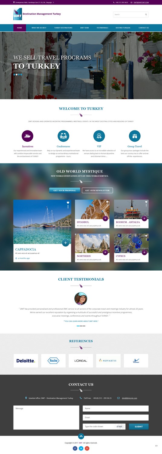 Web Design by pb for DMT DESTINATION MANAGEMENT TR | Design #16234082