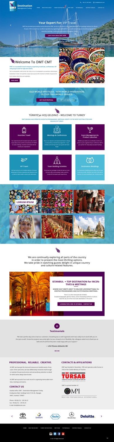 Web Design by pb for DMT DESTINATION MANAGEMENT TR | Design #16234083
