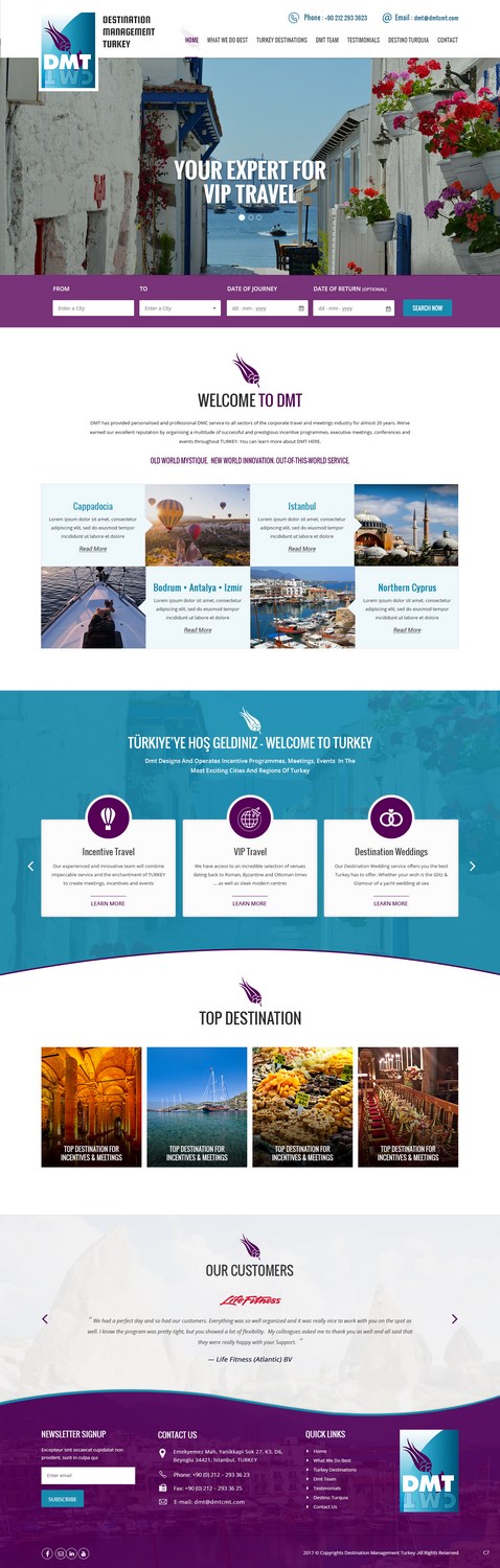 Web Design by pb for DMT DESTINATION MANAGEMENT TR | Design #16234084