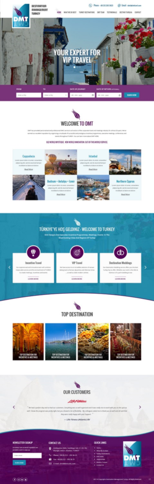 Web Design by pb for DMT DESTINATION MANAGEMENT TR | Design: #16234084