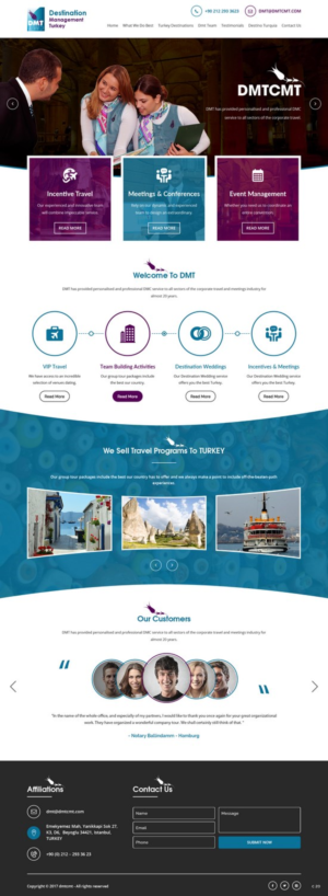 Web Design by pb for DMT DESTINATION MANAGEMENT TR | Design: #16234086