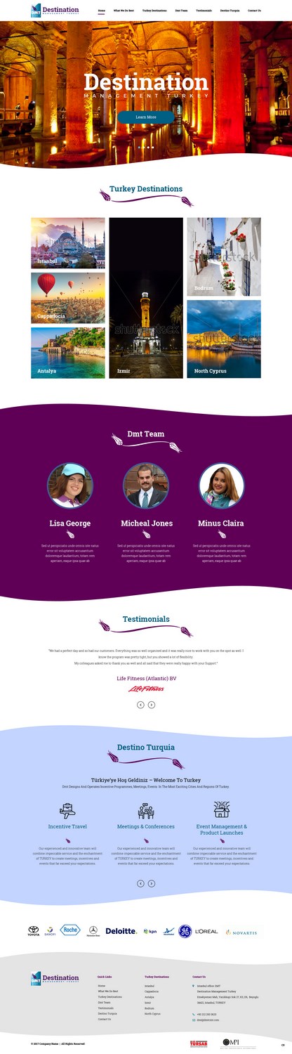 Web-Design von pb für DMT DESTINATION MANAGEMENT TR | Design #16234097