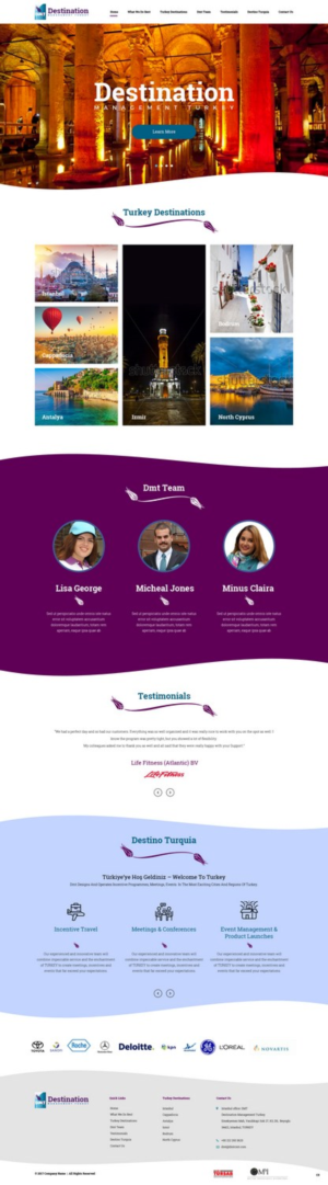 Web Design by pb for DMT DESTINATION MANAGEMENT TR | Design: #16234097
