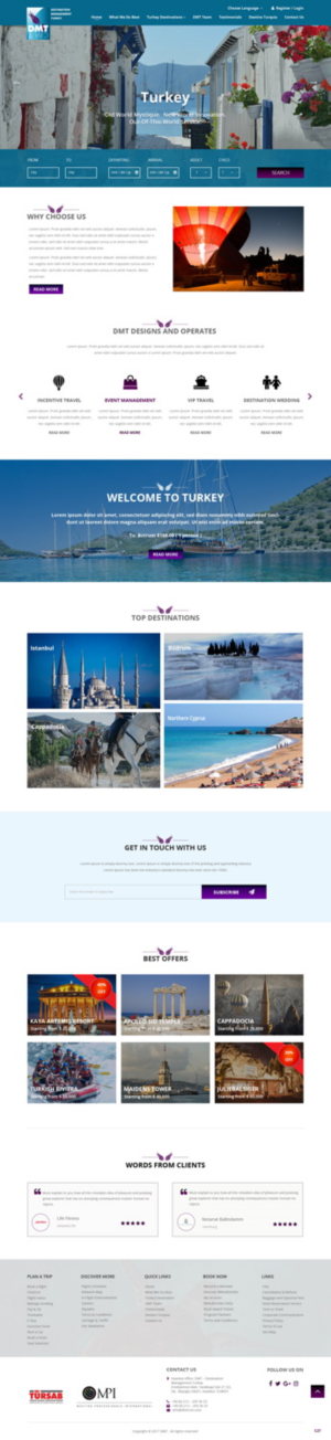Web Design by pb for DMT DESTINATION MANAGEMENT TR | Design: #16234101