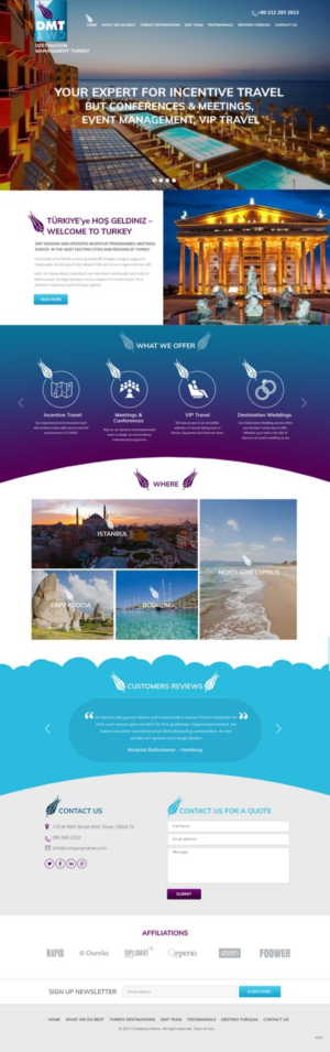Web Design by pb for DMT DESTINATION MANAGEMENT TR | Design: #16294593