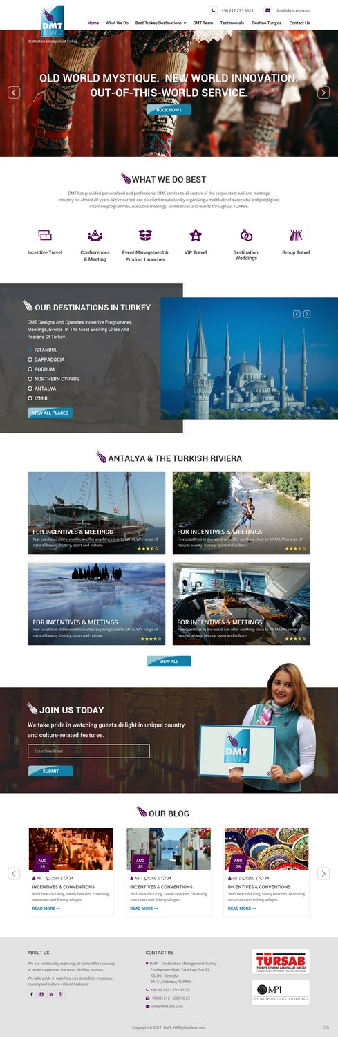 Web-Design von pb für DMT DESTINATION MANAGEMENT TR | Design #16294708